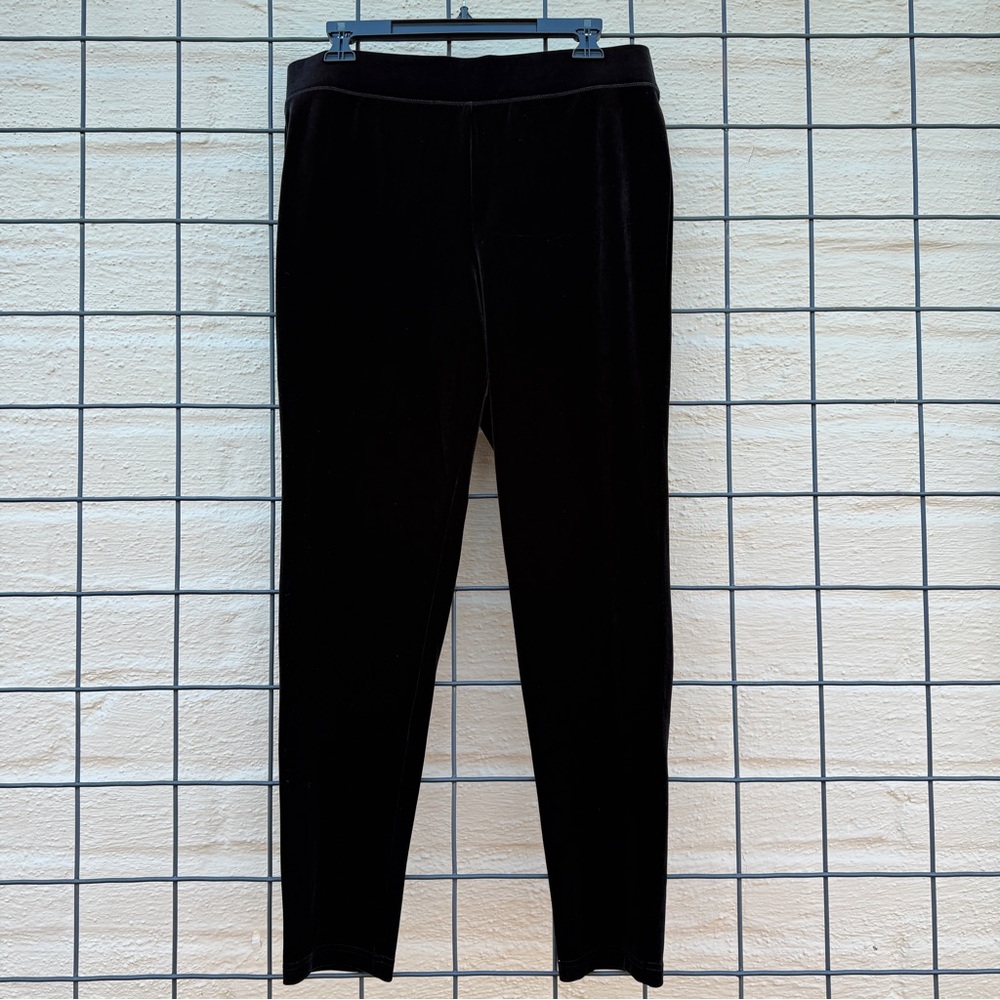 Soma Black Velvet Leggings NWT